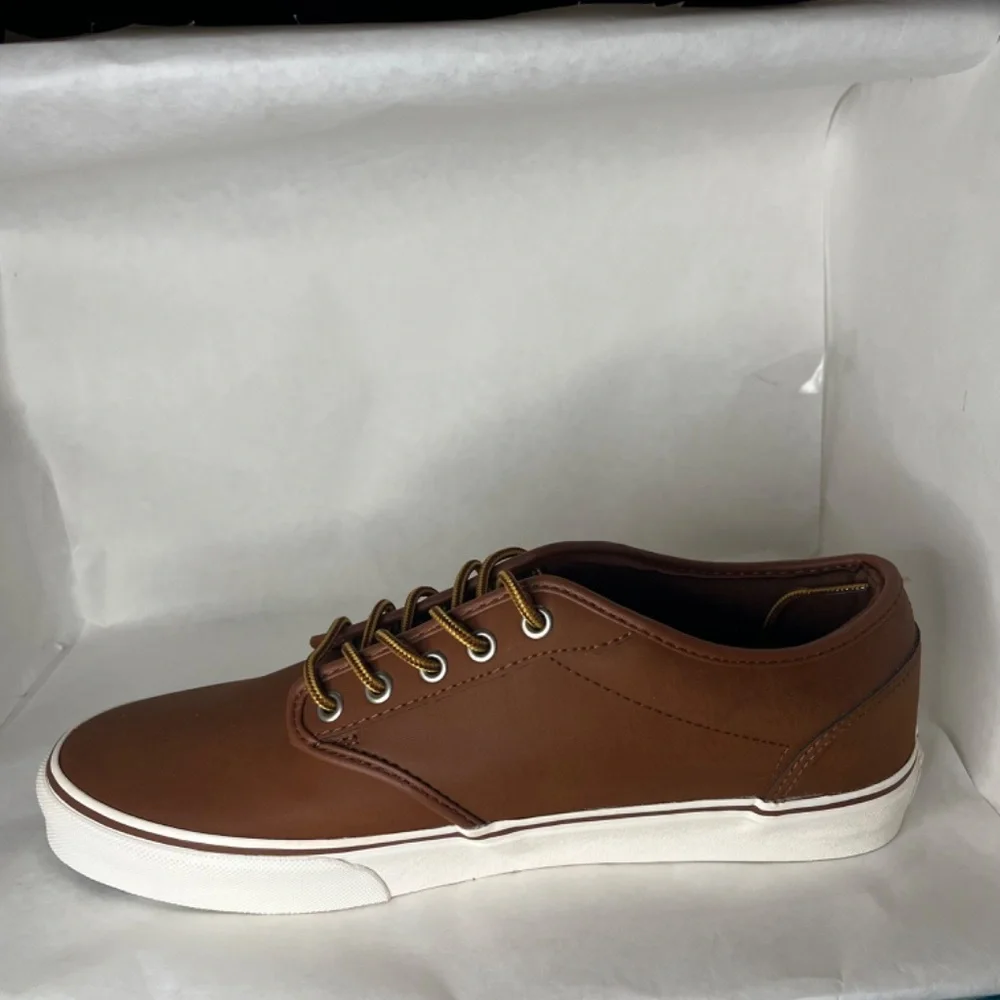 Vans Mens Atwood Leather Brown Sneakers Skateboard Tennis Shoes Size US 11 - Picture 4 of 10
